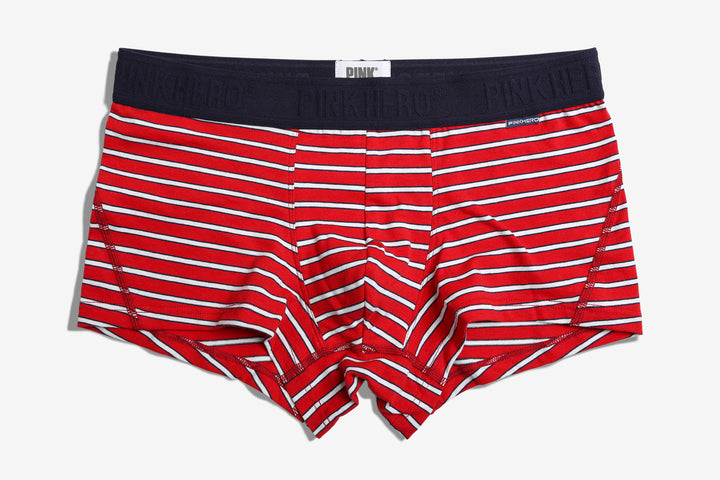PINK HERO Low-Rise Trunk Striped Boxer