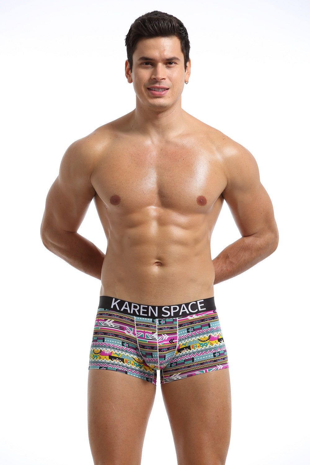 Karenspace Sexy Herren Low-Rise Trunk Nylon
